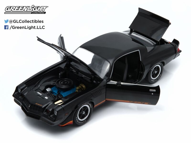 1 18 1979 Chevy Camaro Z 28 Black With Black Interior