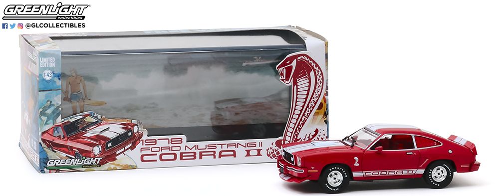 1:43 1978 Ford Mustang II Cobra II – Red with White Stripes