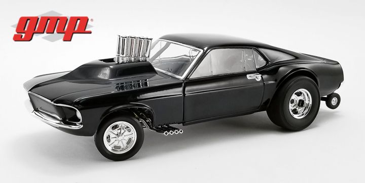 1:18 GMP – 1:18 GMP 1969 Mustang Gasser – Show Stopper – Triple Gloss Black