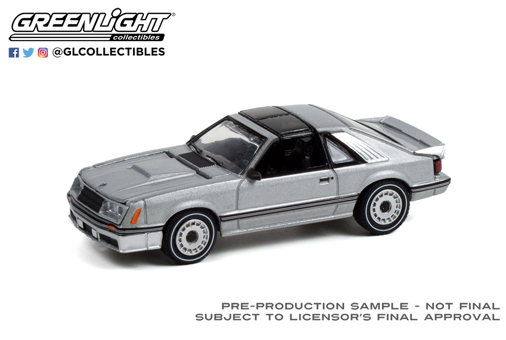 1:64 GreenLight Muscle Series 26 – 1982 Ford Mustang GT – Silver Metallic